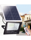 Proiector LED 100W cu panou solar, telecomanda inclusa si senzor de lumina